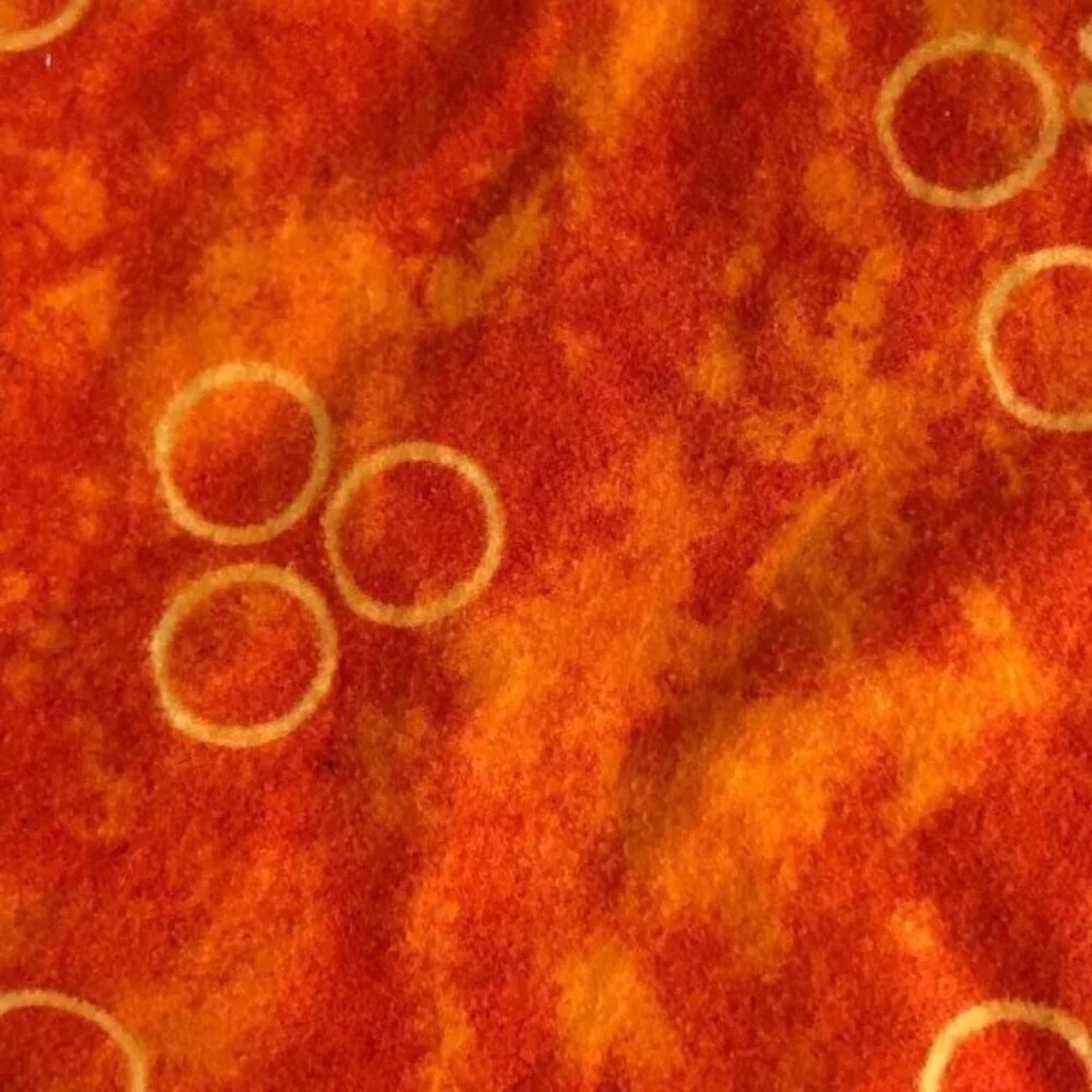 Handmade Cheery Giraffes Orange & Yellow Flannel Baby Blanket 28
